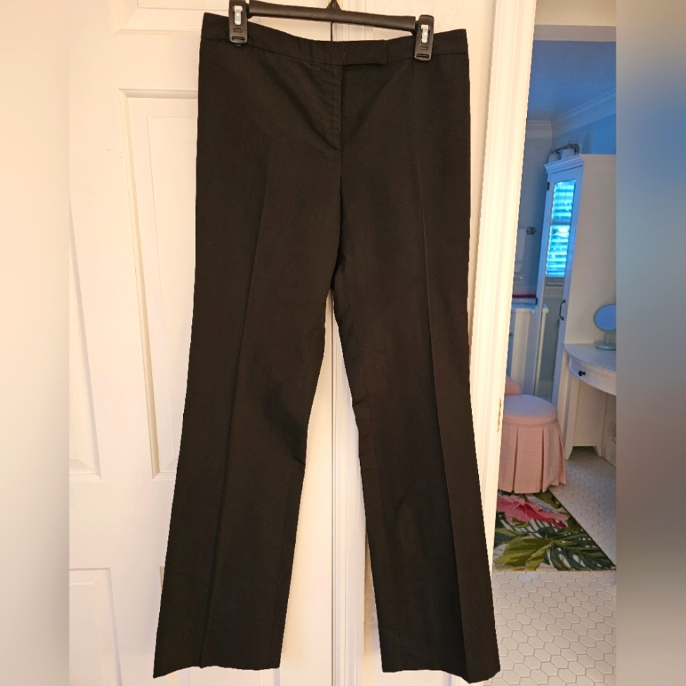 ALEXANDER MCQUEEN 100% Silk, black trousers, size S